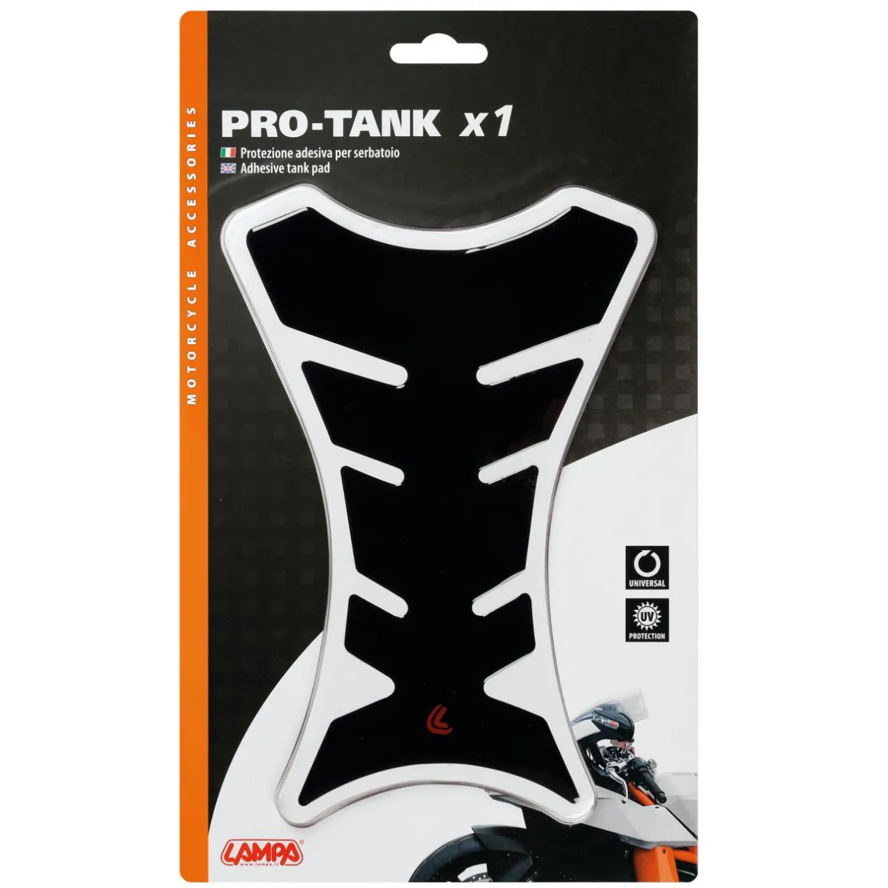Protezione Adesiva Serbatoio Pro Tank X1 Nera Lampa 90094