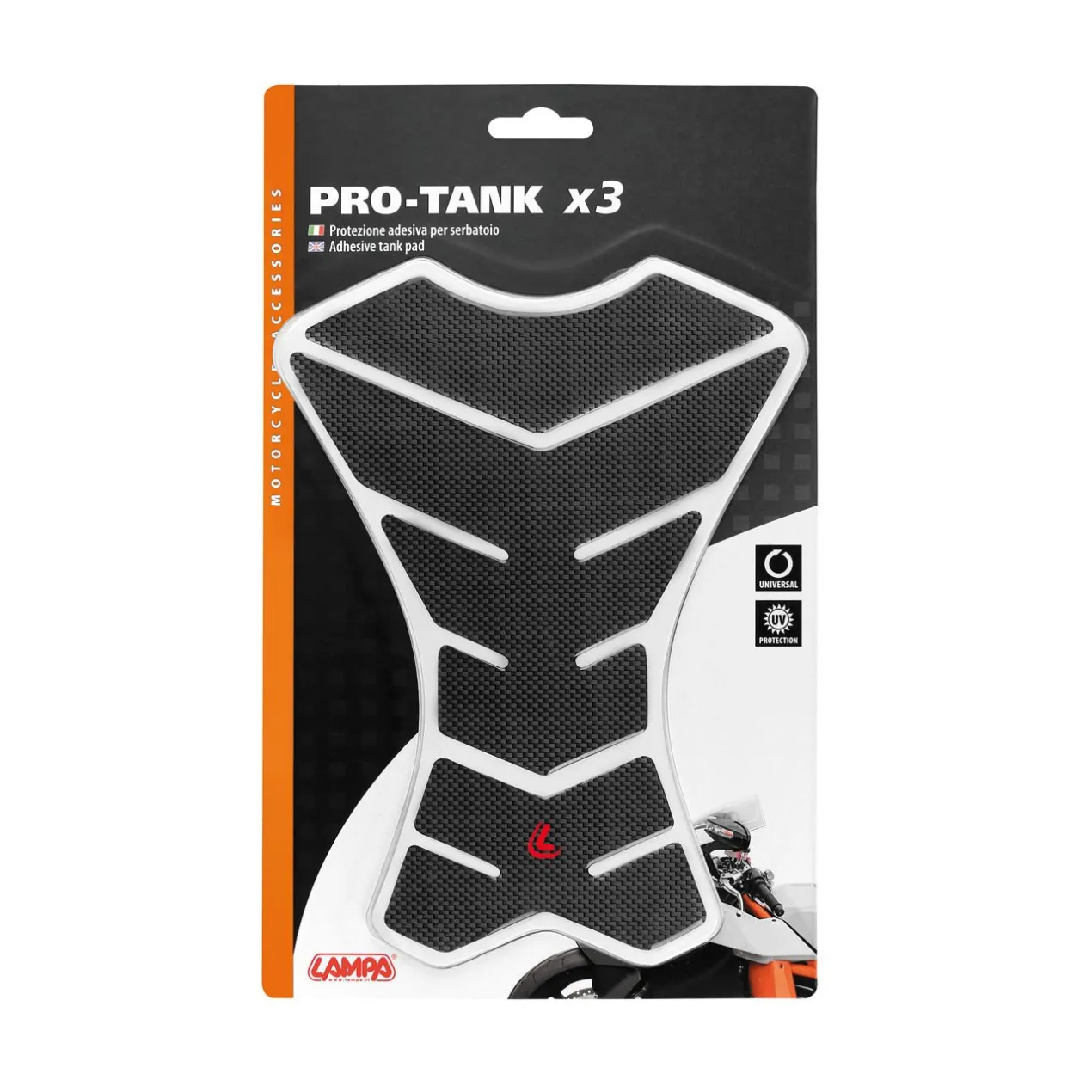 Protezione Adesivo Serbatoio Pro Tank X3 Carbon Look Lampa 90512