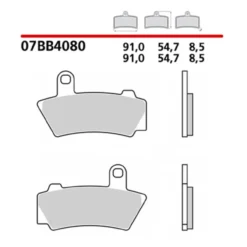 Set Pastiglie Brembo 07bb4080 Sinterizzata