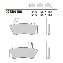 Set Pastiglie Brembo 07bb4180 Sinterizzata