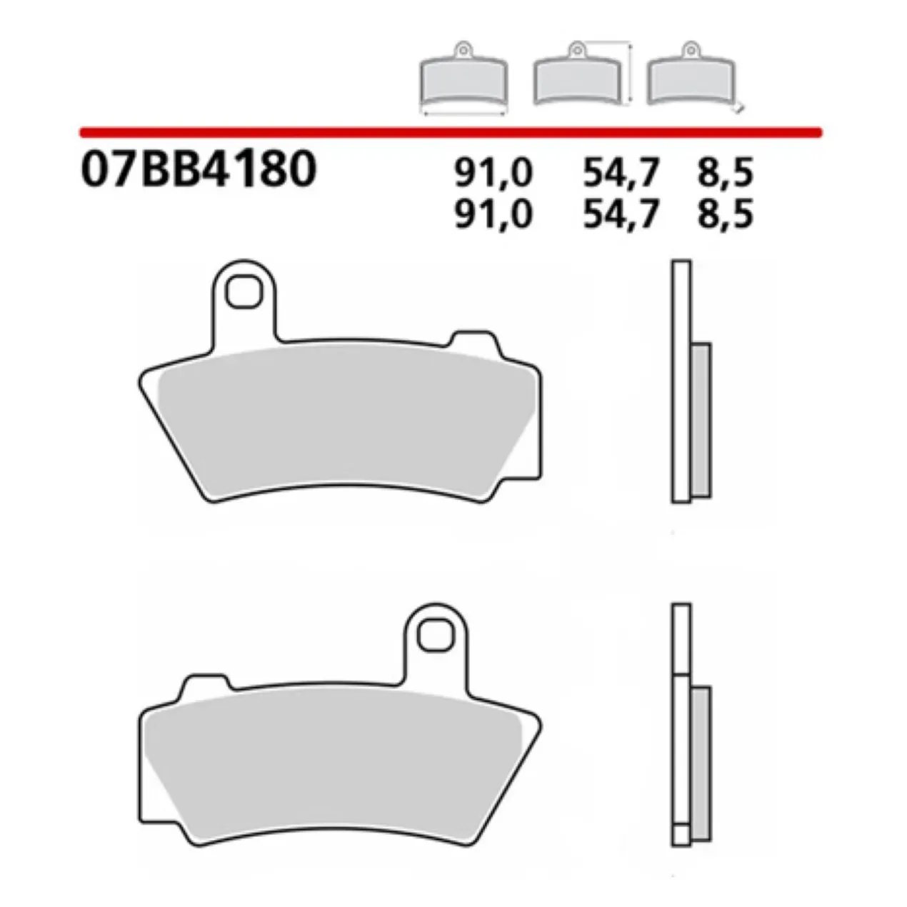 Set Pastiglie Brembo 07bb4180 Sinterizzata