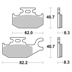 Set Pastiglie Brembo 07gr73sx Off Road Racing Sinter