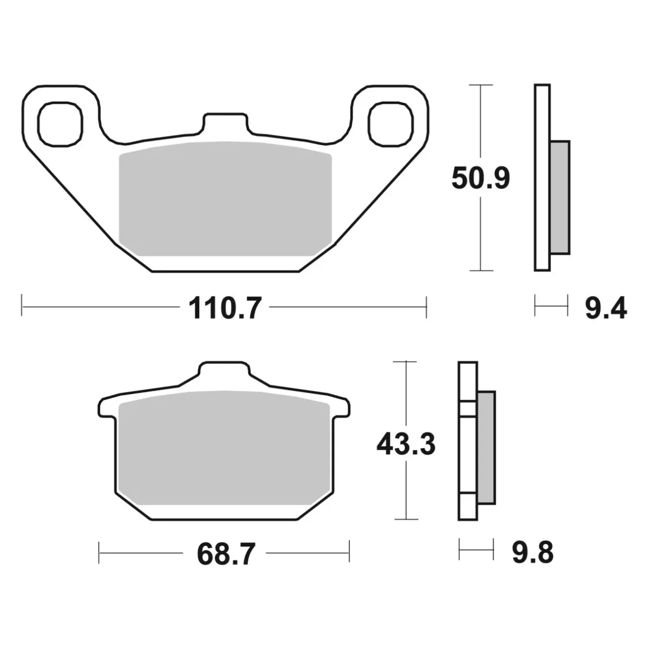Set Pastiglie Brembo 07ka08sp Sinter Posteriori