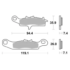 Set Pastiglie Brembo 07ka24sx Off Road Racing Sinter