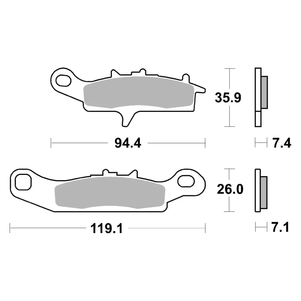 Set Pastiglie Brembo 07ka24sx Off Road Racing Sinter