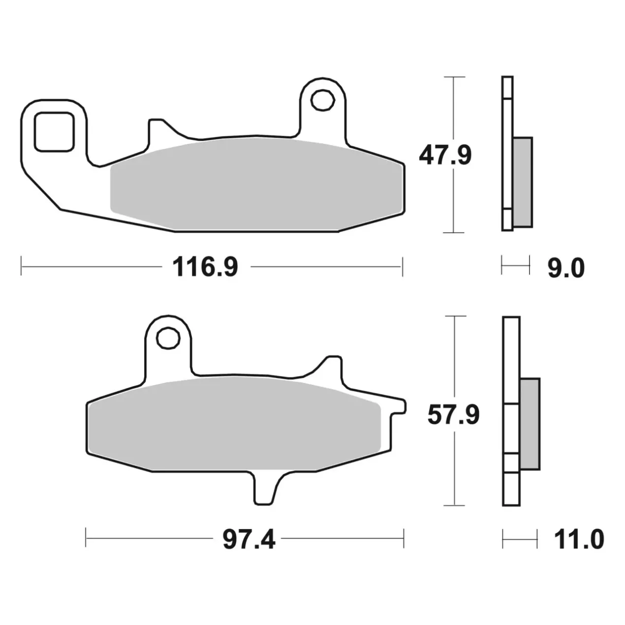 Set Pastiglie Brembo 07su15tt Semimetallica