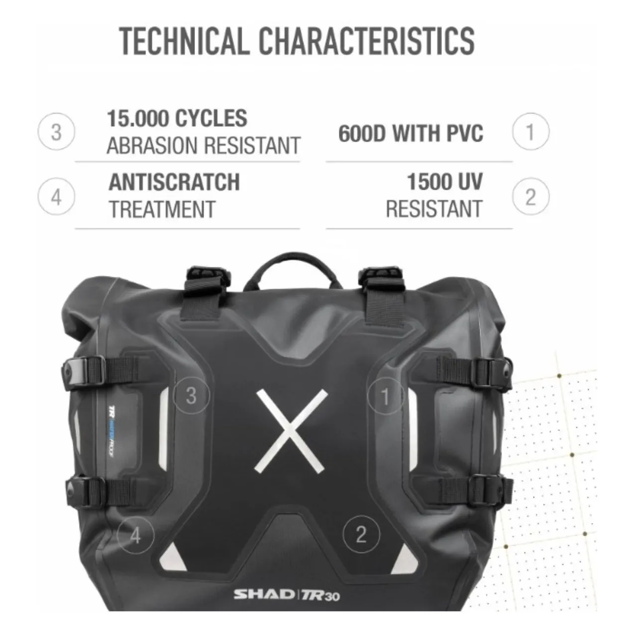 Shad Adventure Waterproof Terra Saddlebags Tr30 Cod. X0tr30