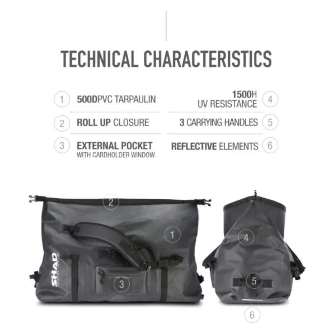 Shad Sw80 Borsa Posteriore Impermeabile 80Lt.