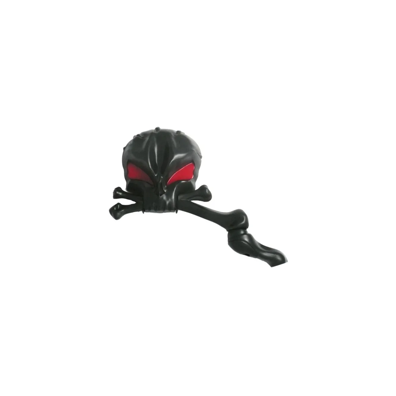 Specchio Universale Vicma Teschio Nero Opaco Dx