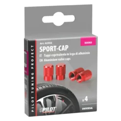 Tappi Coprivalvola Rosso Anodizzato
