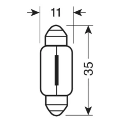 12v Lampada Siluro - C5w - 11x35 Mm - 5w
