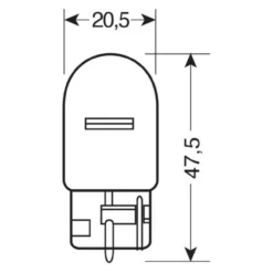 12v Lampada Zoccolo Vetro - W21w - 21w